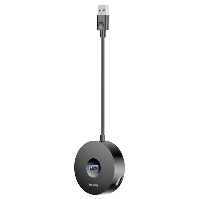 USB-хаб Baseus Airjoy Round Box Hub Adapter Black (CAHUB-F01)