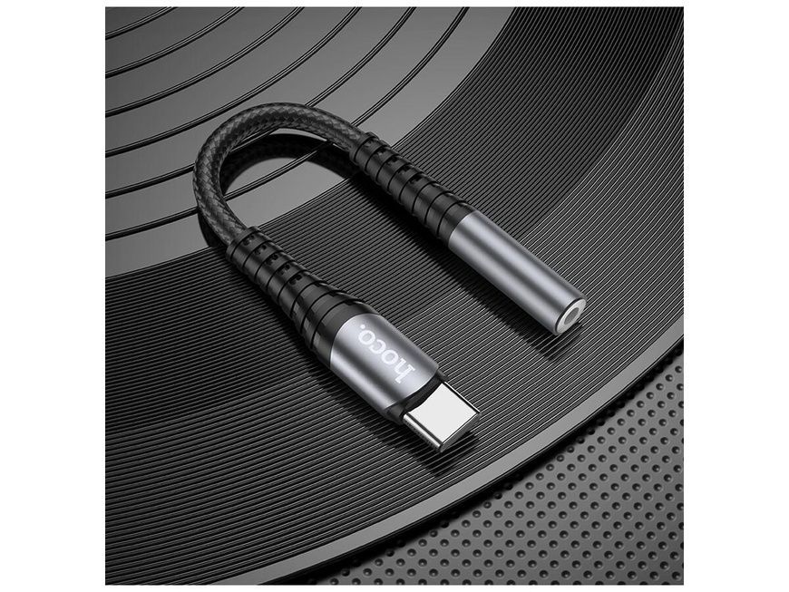 Кабель-перехiдник HOCO LS33 Type-C Digital 3.5 Audio converter Metal Gray (6931474761163)