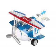 Літак металевий інерційний Same Toy Aircraft синій зі світлом і музикою (SY8012Ut-2)