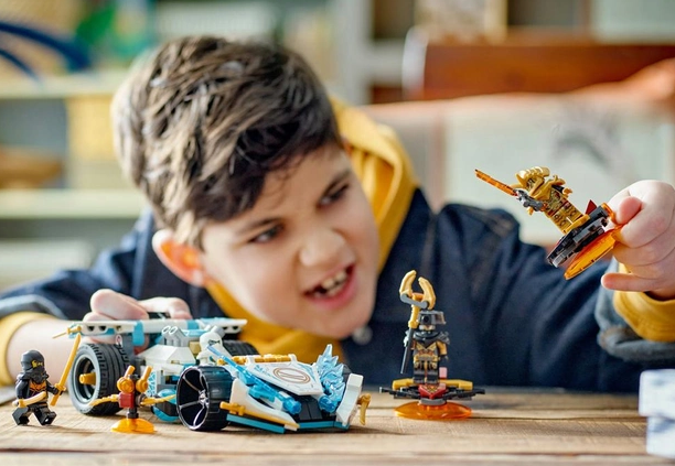 Конструктор LEGO Ninjago Суперсила дракона Зейна автомобиль для гонки спин-джитсу 307 деталей (71791)