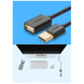 Кабель UGREEN US103 USB 2.0 A Male to A Female Cable 1.5m (Black)(UGR-10315)