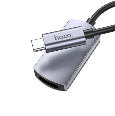 Перехiдник конвертер Hoco UA20 Type-C to HDTV 4K HD converter metal gray (UA20)