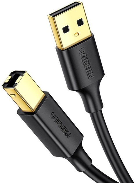 Кабель UGREEN US135 USB 2.0 AM to BM Print Cable 1.5m (Black)(UGR-10350)