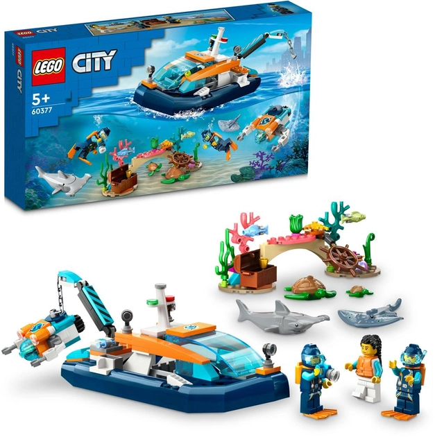 Конструктор LEGO City Дослідницький підводний човен 182 деталі (60377)