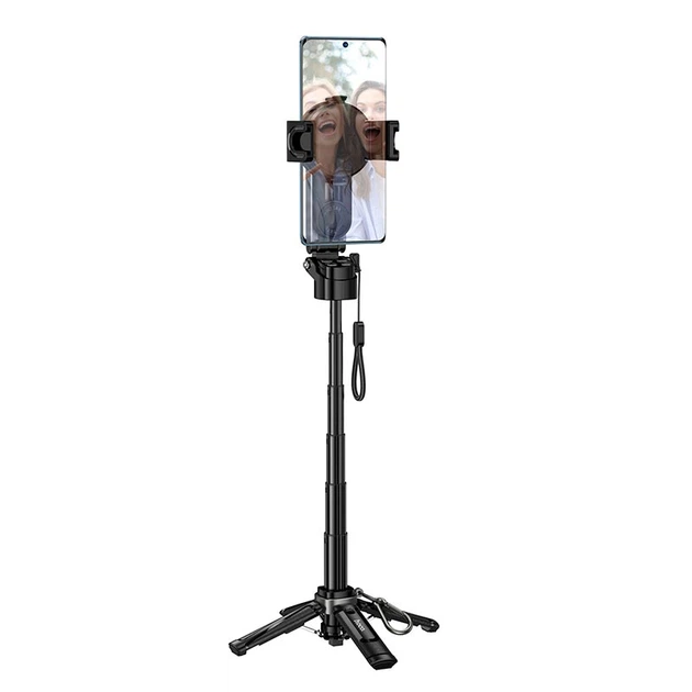 Селфі-монопод HOCO K27 Pro Magic mini live broadcast stand(pull clip+magnetic focusing version) Black (6942007668743)
