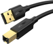 Кабель UGREEN US135 USB 2.0 AM to BM Print Cable 1.5m (Black)(UGR-10350)
