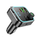 АЗУ с FM-модулятором BOROFONE BC53 Highway PD20W+QC3.0 car BT FM transmitter 18W Black (6941991108457)