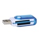 Card Reader All in 1 USB SD / MMC / TF / Pro Duo / M2 поворотный корпус, colormix blister