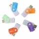 Card Reader All in 1 USB SD / MMC / TF / Pro Duo / M2 поворотный корпус, colormix blister