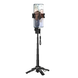 Селфі-монопод HOCO K27 Pro Magic mini live broadcast stand(pull clip+magnetic focusing version) Black (6942007668743)