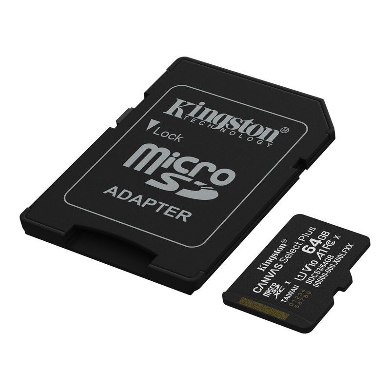 Карта памяти Kingston 64GB microSDXC class 10 UHS-I V10 A1 Canvas Select Plus (SDCS3/64GB)