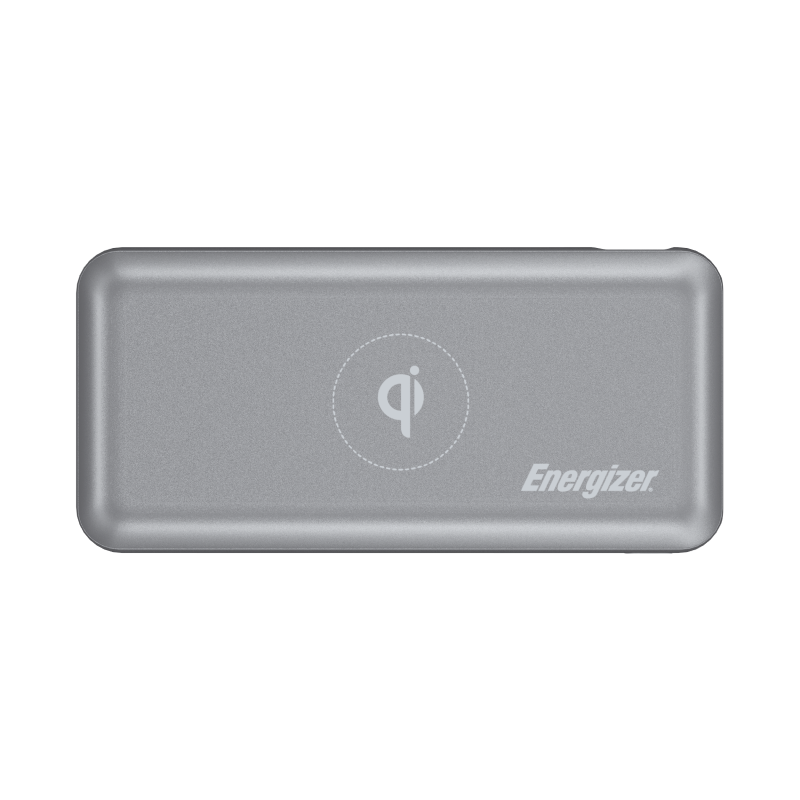Повербанк Energizer 20000mAh, швидкий заряд 18W, Power Delivery, Qi Wireless, Qualcomm Quick Charge 3.0 Silver (QE20007PQ)