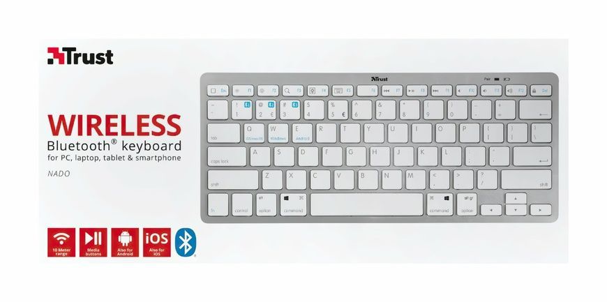 Клавіатура Trust Nado BT White (23746)