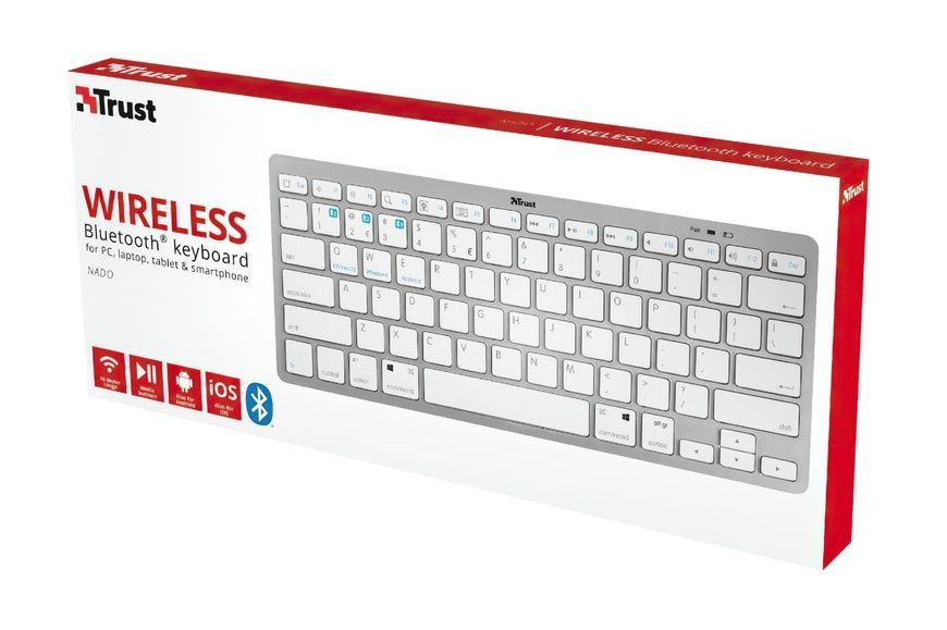 Клавіатура Trust Nado BT White (23746)