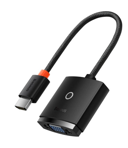 Перехідник конвертер Baseus Lite Series Adapter HDMI to VGA Black (WKQX010001)