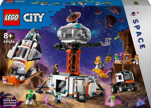 Конструктор LEGO City Космічна база й стартовий майданчик для ракети 1422 деталей (60434)