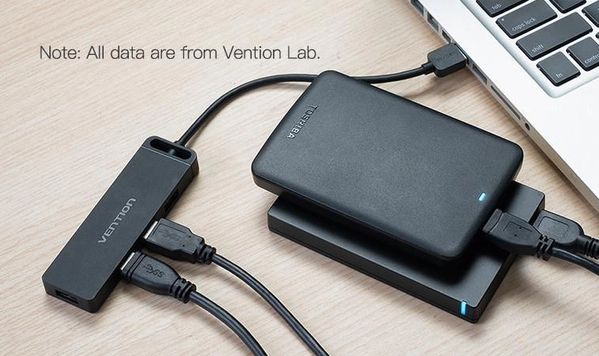 Хаб Vention 4-Port USB 3.0 Hub з живленням 0.15M Black (CHLBB)