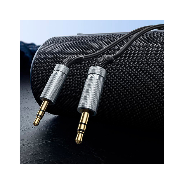Аудiокабель HOCO UPA31 Cindy spring audio cable AUX 3m Black (6942007631235)