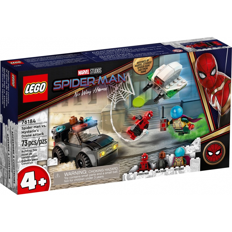 Конструктор LEGO Super Heroes Marvel Человек-паук против атаки дронов Мистери (76184)