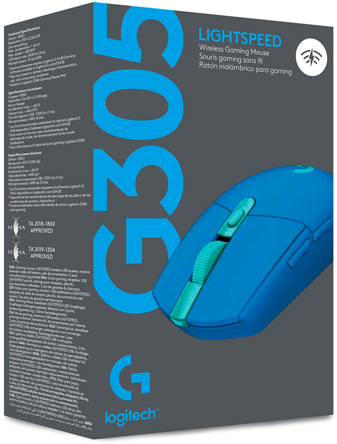 Миша ігрова бездротова Logitech G304 Lightspeed Blue(910-006016)