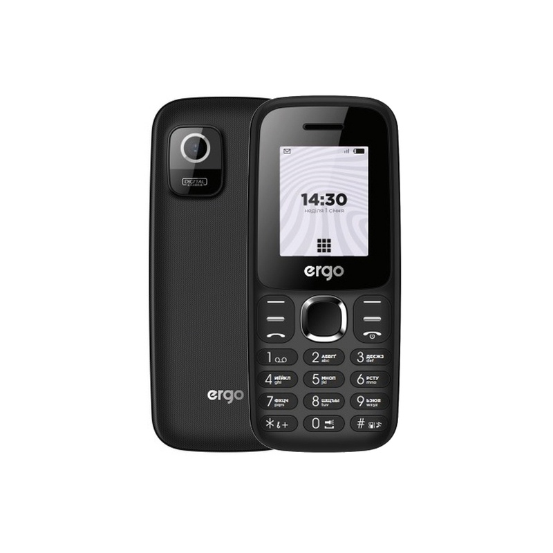 Мобільний телефон Ergo B184 Black, Чорний