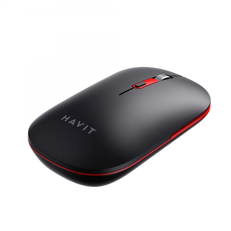 Бездротова миша дворежимна Havit HV-MS60WB Black 2,4GHz+Bluetooth, з вбудованим акумулятором 500mAh