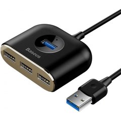 Адаптер USB HUB Baseus Square round 4 in 1 USB HUB Adapter (USB3.0 TO USB3.0*1+USB2.0*3)