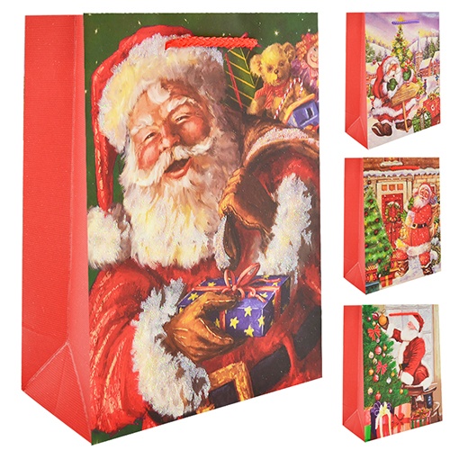 Пакет новогодний бумажный XXL "Santa" 51*72*18см TL00041-XXXL/TL00041-XXL