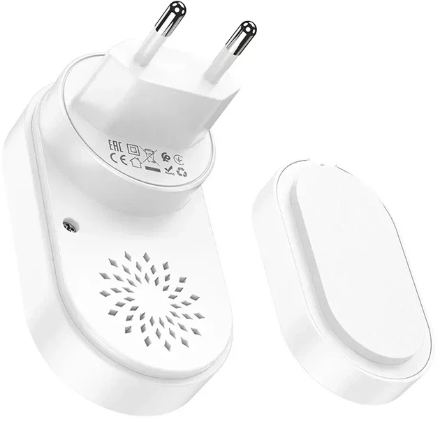Звонок HOCO HI25 210 mAh wireless doorbell (EU) White (6942007662307)