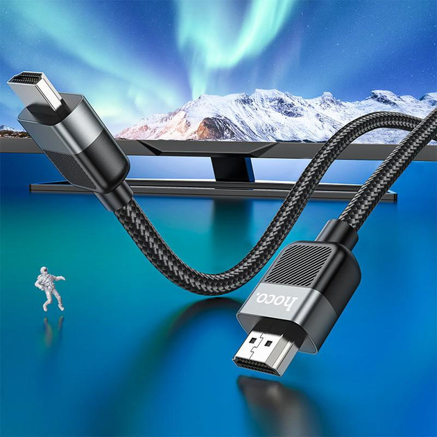 Кабель HOCO US09 HDMI to HDMI 4K 3м. Black (6942007608978)