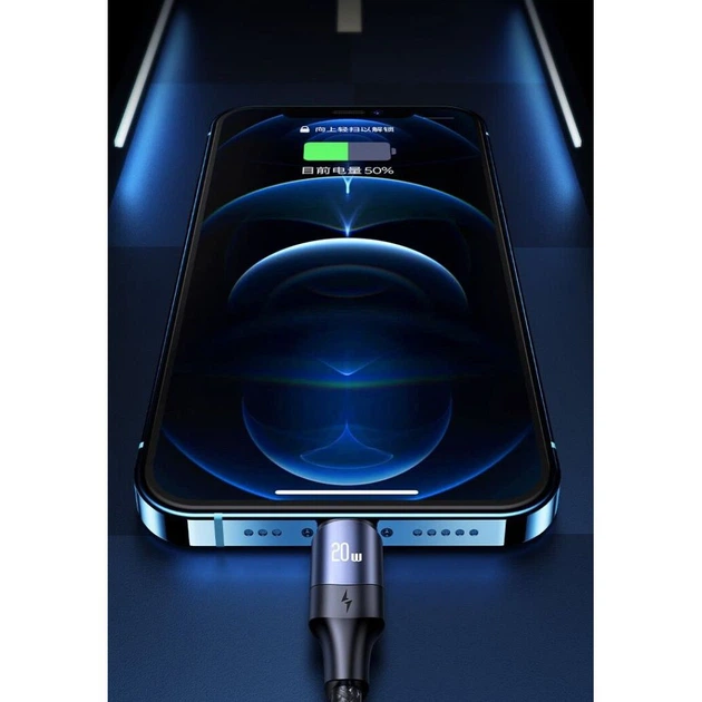 Кабель Usams US-SJ522 U71 Type-C to Lightning 20W PD Fast Charging 2m black (SJ522USB01)