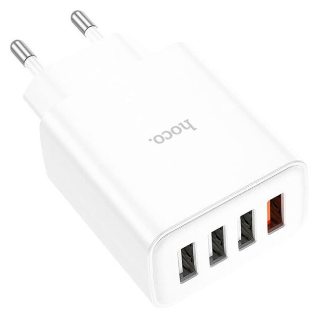 Зарядное устройство HOCO C102A Fuerza QC3.0 four-port charger 18W White (6931474777713)