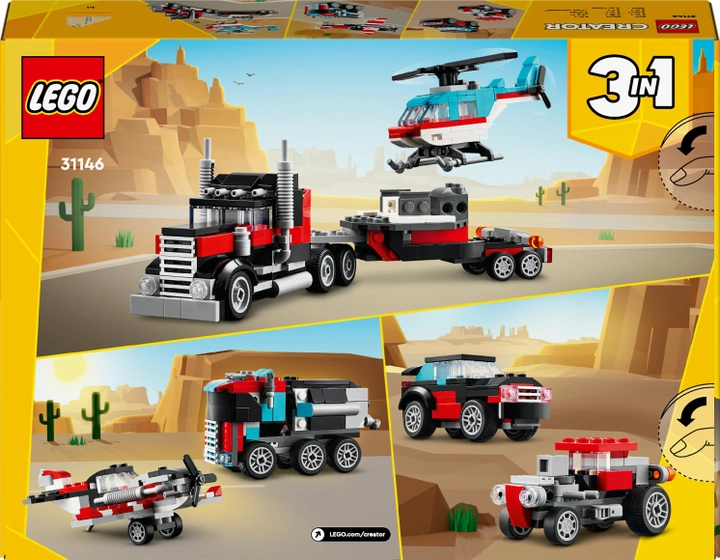 Конструктор LEGO Creator Бортовой грузовик с вертолетом 270 деталей (31146)