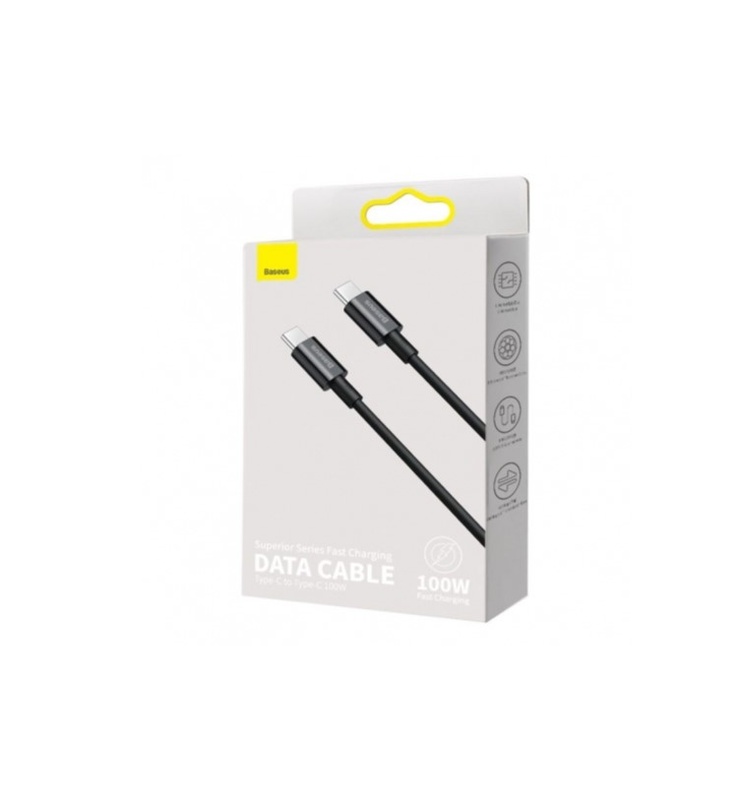 Кабель Baseus Superior Series Fast Charging Data Cable Type-C to Type-C 100W 1m Black (CATYS-B01)