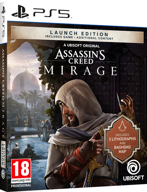 Гра PS5 Assassin's Creed Mirage Launch Edition Російські Субтитри, BD диск (3307216258186)