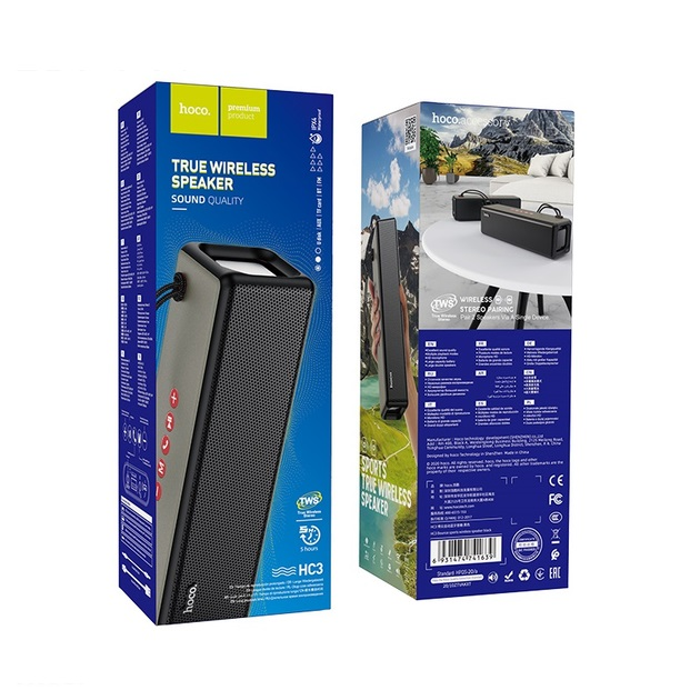 Портативна колонка HOCO HC3 Bounce sports wireless speaker Black (6931474741639)