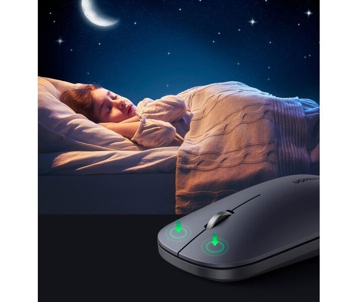 Мишка бездротова UGREEN MU001 Portable Wireless Mouse Black (UGR-90372)