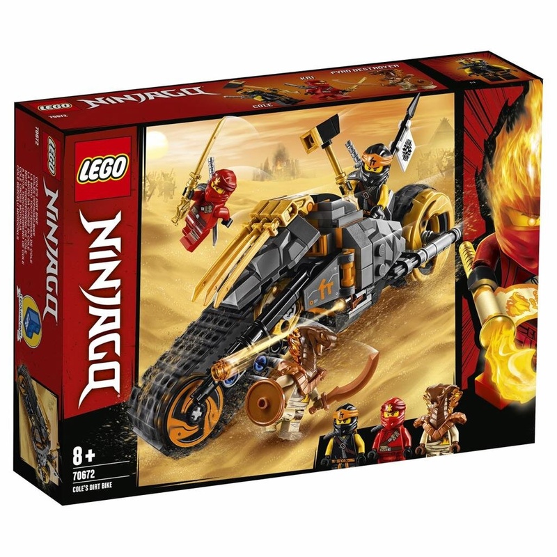 Конструктор LEGO NINJAGO Раллийный мотоцикл Коула 212 деталей (70672)