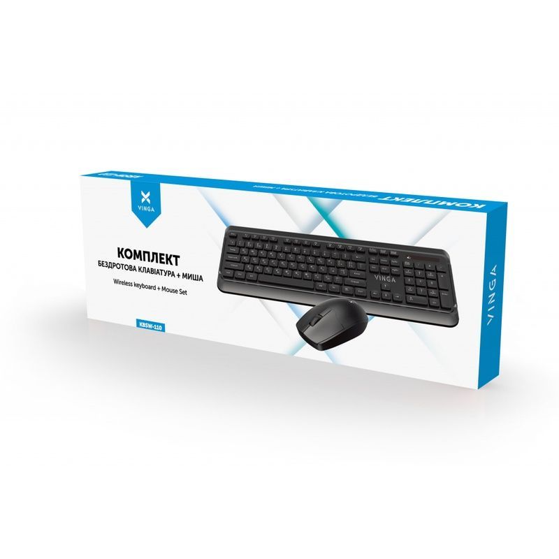 Беспроводной комплект мышь+клавиатура Vinga KBSW-110 Black