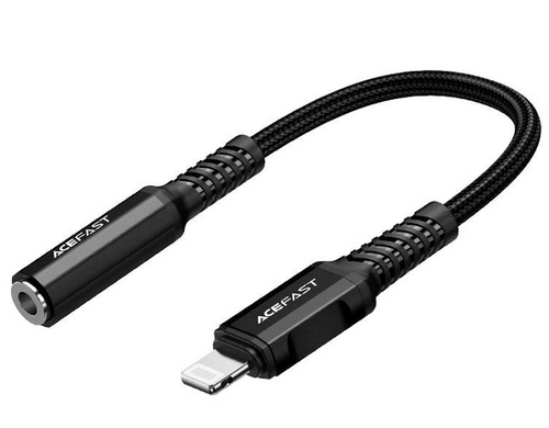 Перехідник кабель ACEFAST C1-05 Lightning to 3.5mm aluminum alloy headphones adapter cable (AFC1-05B)