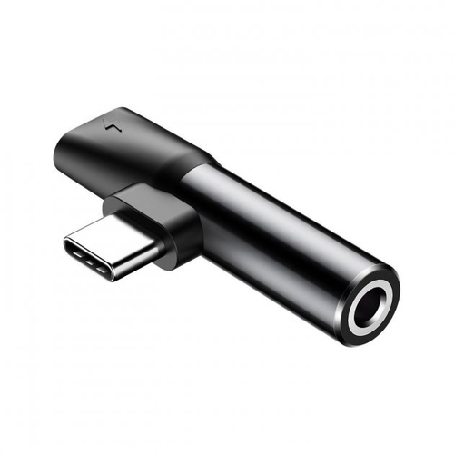 Переходник Baseus L41 Type-C(input) для Type-C female connectors+3.5 mm female Black (CATL41-01)