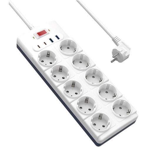 Мережевий подовжувач WIWU 14 in 1 20W GaN Power Strip 2C+2A+10AC Wi-S008 EU (2 m) White (6977703656268)