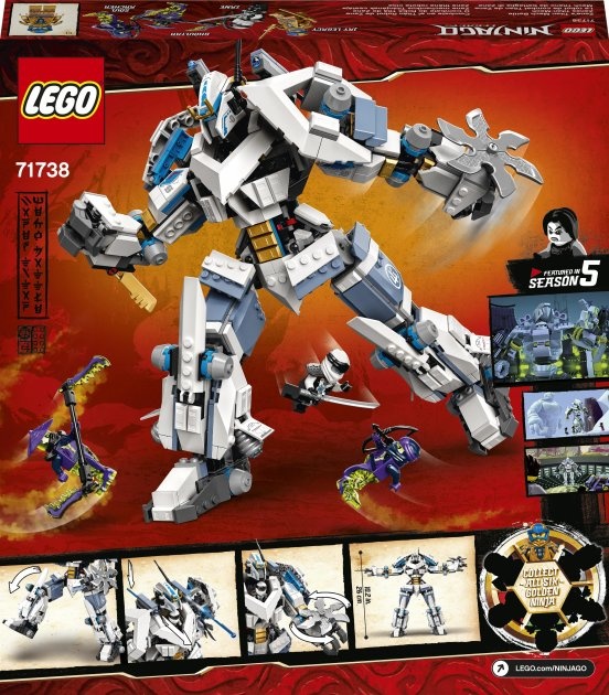 Конструктор LEGO Ninjago Битва робота-титана Зейна 840 деталей (71738)