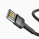 Кабель Baseus Cafule Cable(special edition)USB For iP 2.4A 1M Grey+Black (CALKLF-GG1)