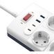 Мережевий подовжувач WIWU 14 in 1 20W GaN Power Strip 2C+2A+10AC Wi-S008 EU (2 m) White (6977703656268)