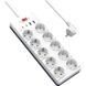 Мережевий подовжувач WIWU 14 in 1 20W GaN Power Strip 2C+2A+10AC Wi-S008 EU (2 m) White (6977703656268)