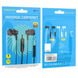 Наушники BOROFONE BM74 Singer universal earphones with microphone Black (BM74B)