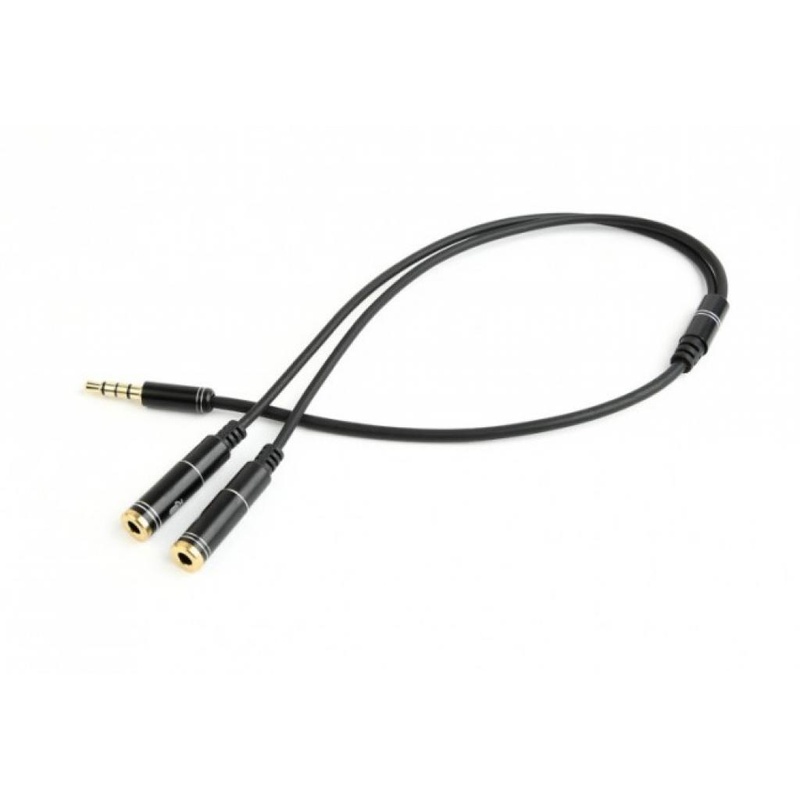 Аудио-кабель Jack 3.5mm M to 2 x Jack 3.5mm F (4pin) Cablexpert (CCA-417M)