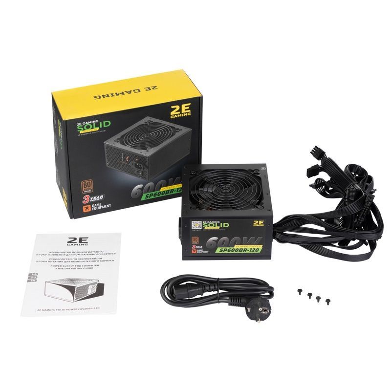 Блок живлення 2E Gaming Solid Power 600W (2E-SP600BR-120)