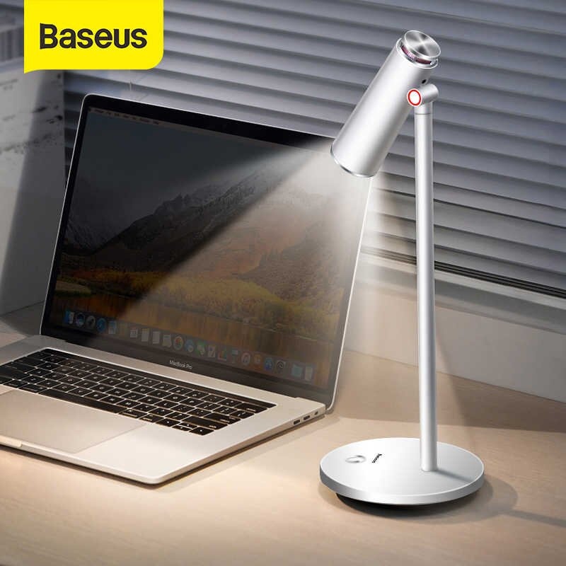 Настільна лампа Baseus i-wok Series Charging Office Reading Desk Lamp Spotlight White (DGIWK-A02)